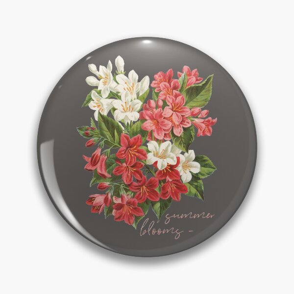 Item preview, Midsummer coral red, pink and white ivory blooms on a dark grey charcoal background designed and sold by ankka.