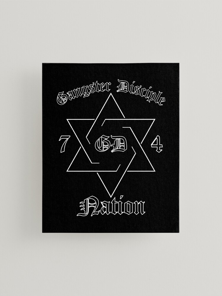 Gangster Disciple Nation (Black Version) | Mounted Print