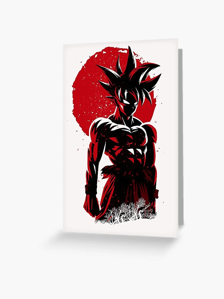 Son Goku Ultra Instinct grey eyes Greeting Card by erriose