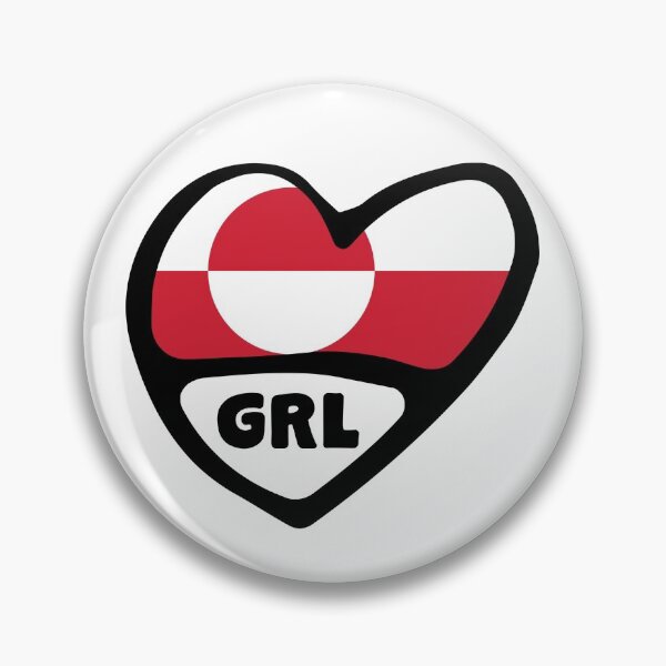 Item preview, Greenland Country Code Flag Heart designed and sold by Celticana.