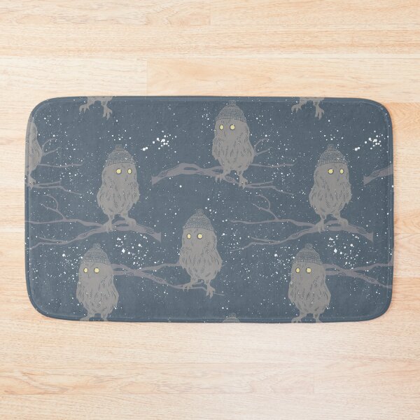 Item preview, Cute baby owls in wooly hats starry night sky Christmas design designed and sold by Latch Farm  Studios.