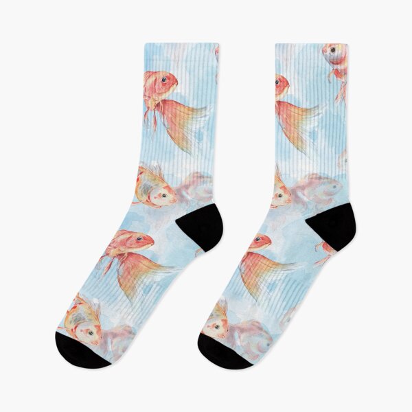 Item preview, Goldfish. Seamless watercolor pattern designed and sold by Shilovka.
