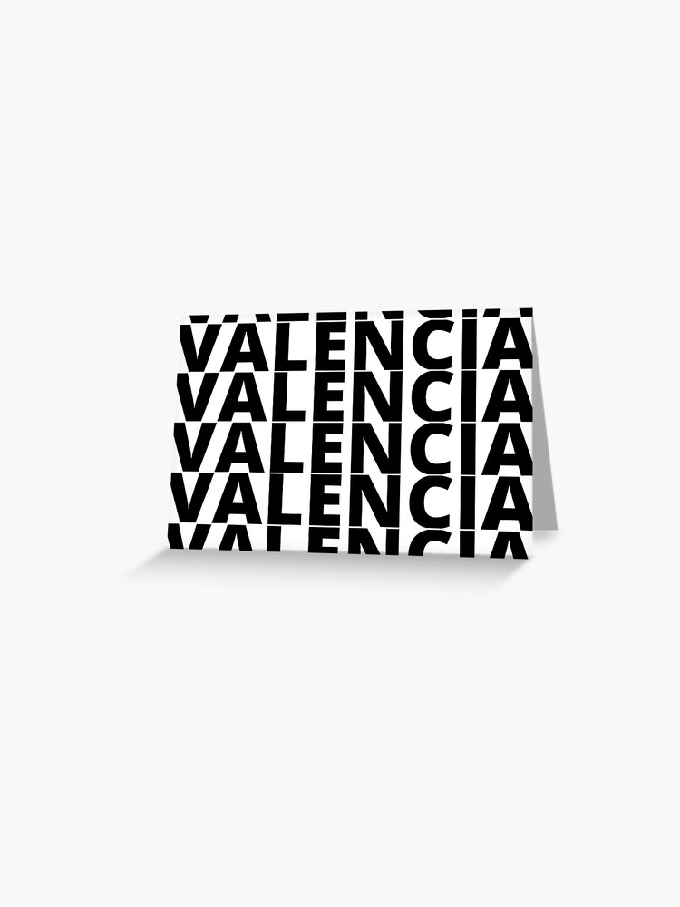Valencia Word White Greeting Card By For91days Redbubble