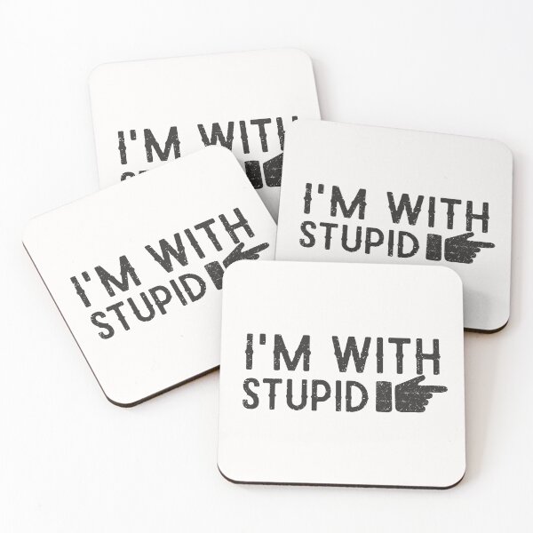 Item preview, I'm with stupid hand pointing funny couples, brothers and sisters gifts  designed and sold by alenaz.