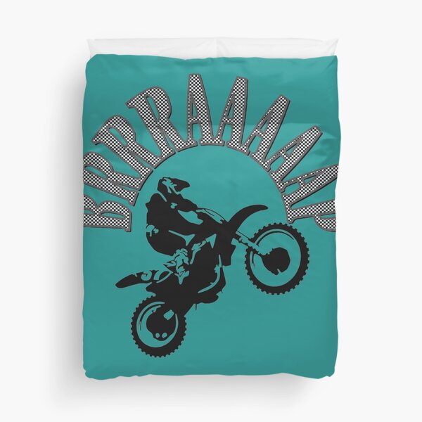 Brrraaaaap Two-Stroke Dirtbike Motorcross Vector Duvet Cover