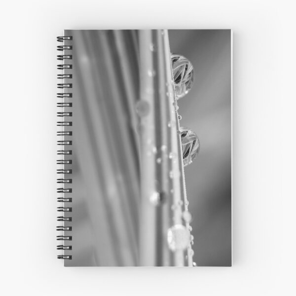 Item preview, Nature's mirrors - macro water droplets on variegated grass black and white designed and sold by Latch Farm  Studios.