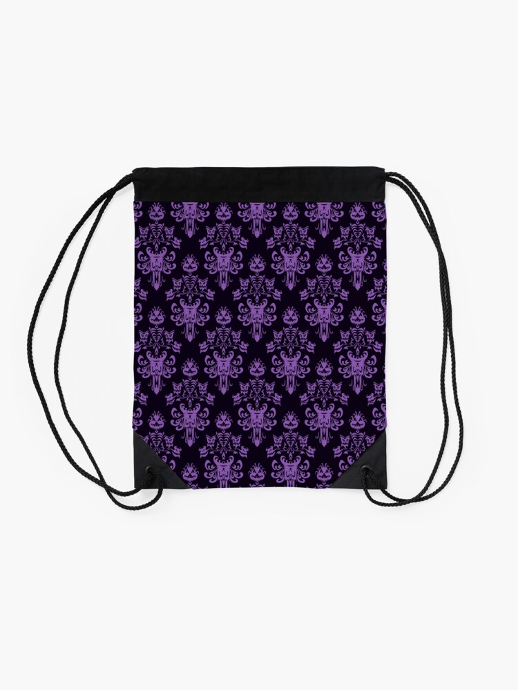 Alternate view of Haunted Wallpaper Drawstring Bag