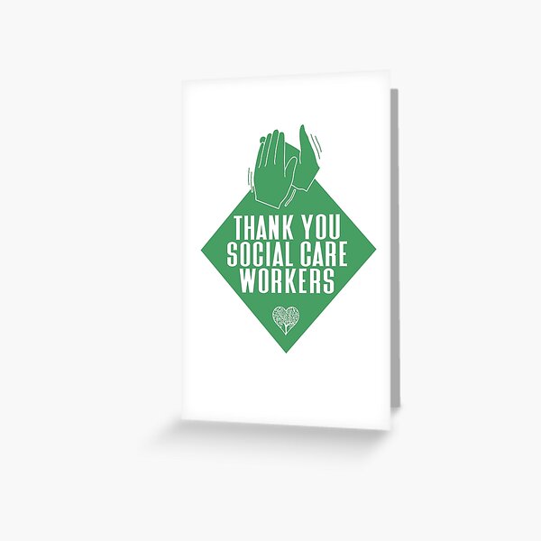 Thank You For Social Workers Greeting Cards Redbubble