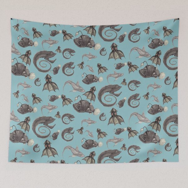 Item preview, Deep Sea Creatures Pattern Swatch designed and sold by PixlPixi.