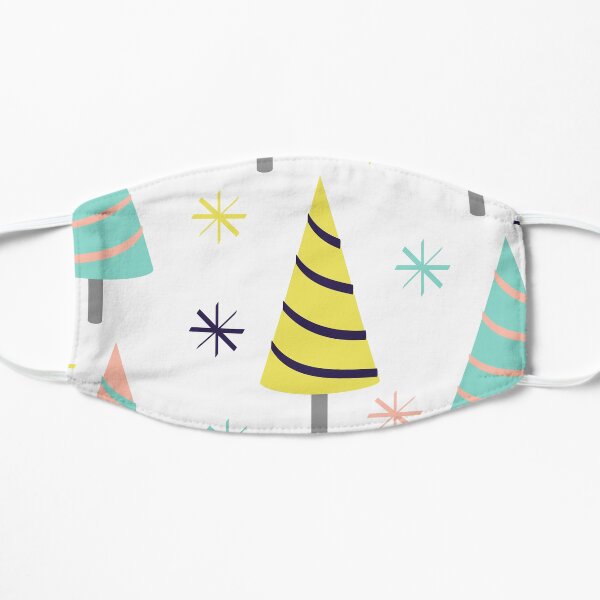 Colorful Christmas Trees #redbubble #decor #xmas Mask