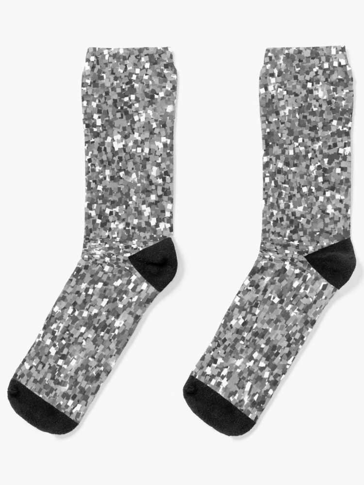 Silver Glitter Socks for by Dizzydot | Redbubble
