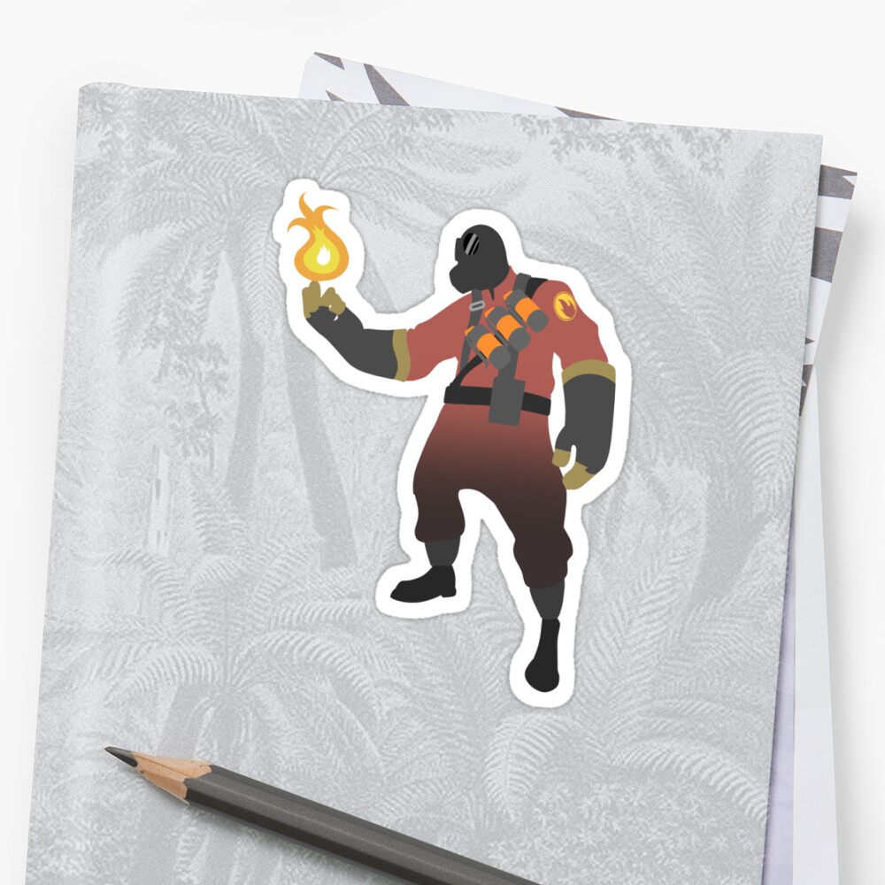 Tf2 Red Pyro Stickers By Technologiic Redbubble 8157