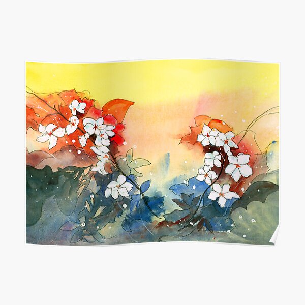 Floral Necklace Poster