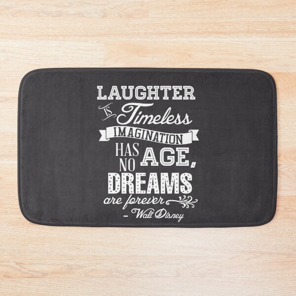 Item preview, Laughter is Timeless Quote in Mickey Black designed and sold by Rainbows Galore.