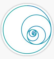 Two Golden Ratio Spirals Sticker