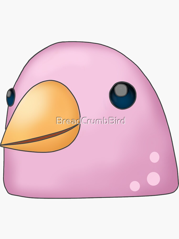 Bird Emoji Whatsapp Pink Sticker By Breadcrumbbird Redbubble