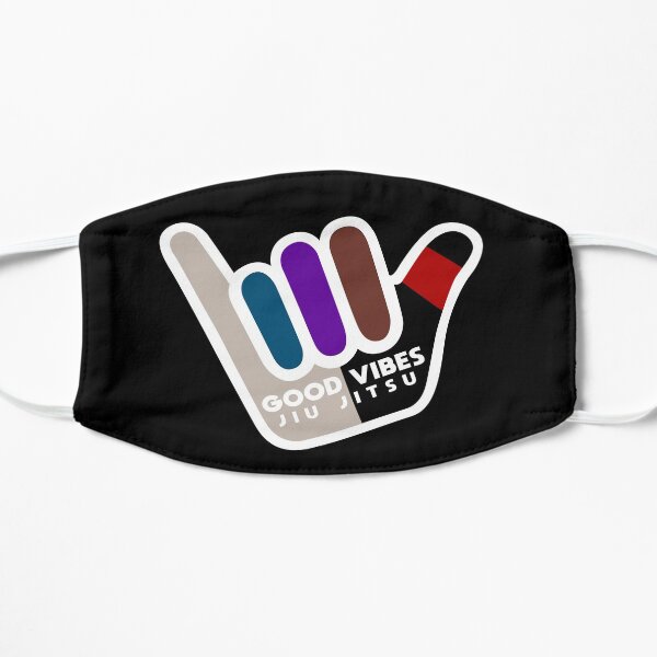 Good Vibes Jiu Jitsu Mascarilla plana