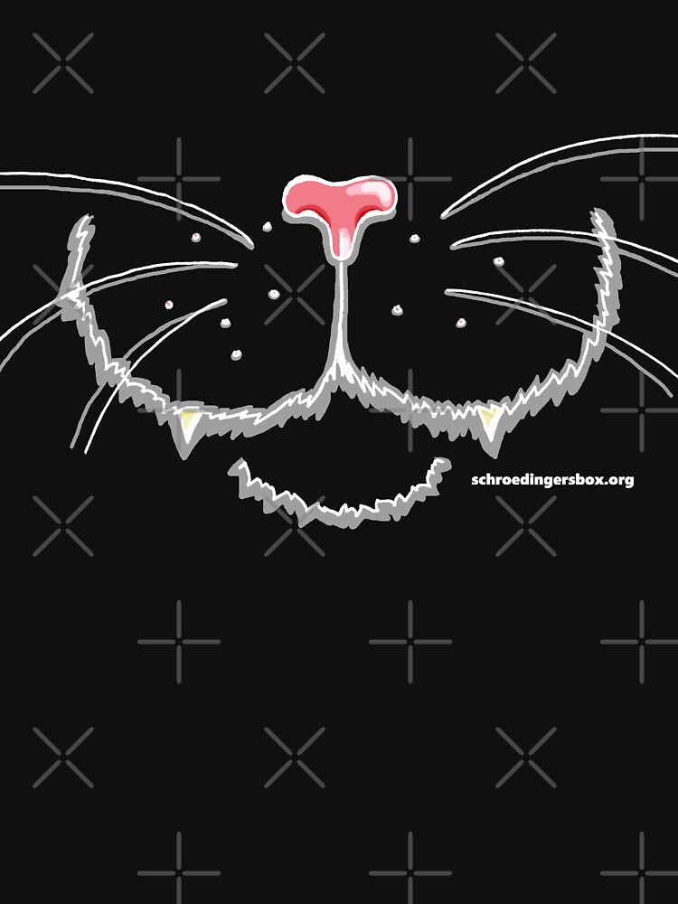 Thumbnail 3 von 3, Loose Fit T-Shirt, Nosy Cat auf Schwarz designt und verkauft von Boxcats.