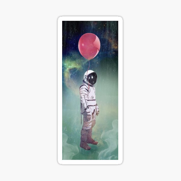 Red Balloon - Astronaut with a red balloon Sticker