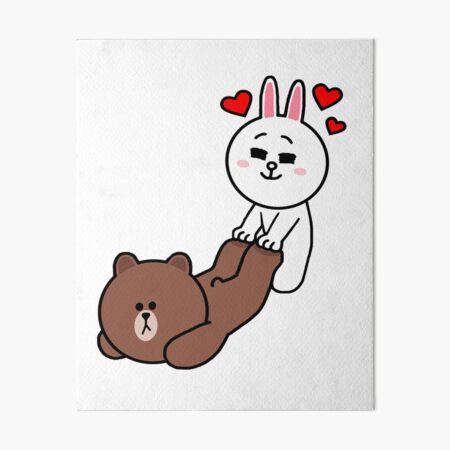 Braunbär cony Häschen ist mein Liebhaber Galeriedruck
