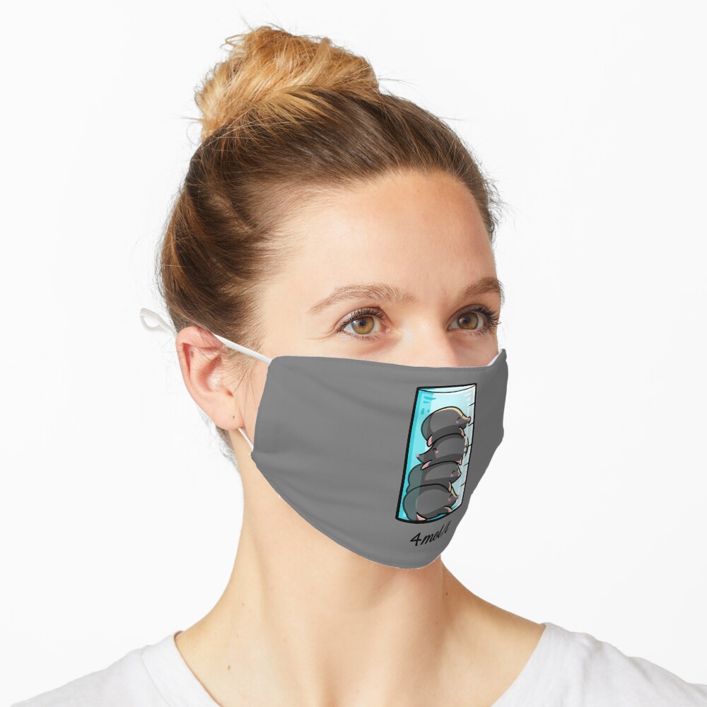 4 Moles Per Litre Chemistry Science Joke Mask