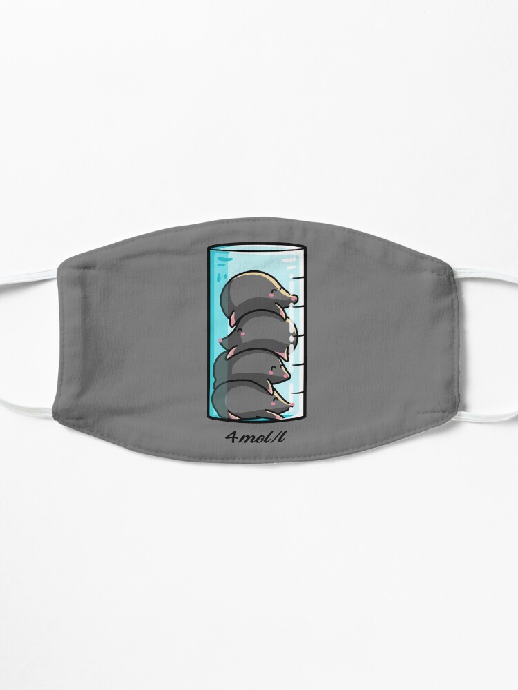 Alternate view of 4 Moles Per Litre Chemistry Science Joke Mask