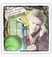 Popular Science: M. Curie (French) distressed Sticker