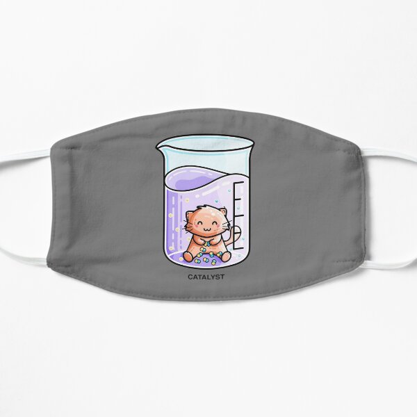 Catalyst Cute Chemistry Cat Pun Flat Mask