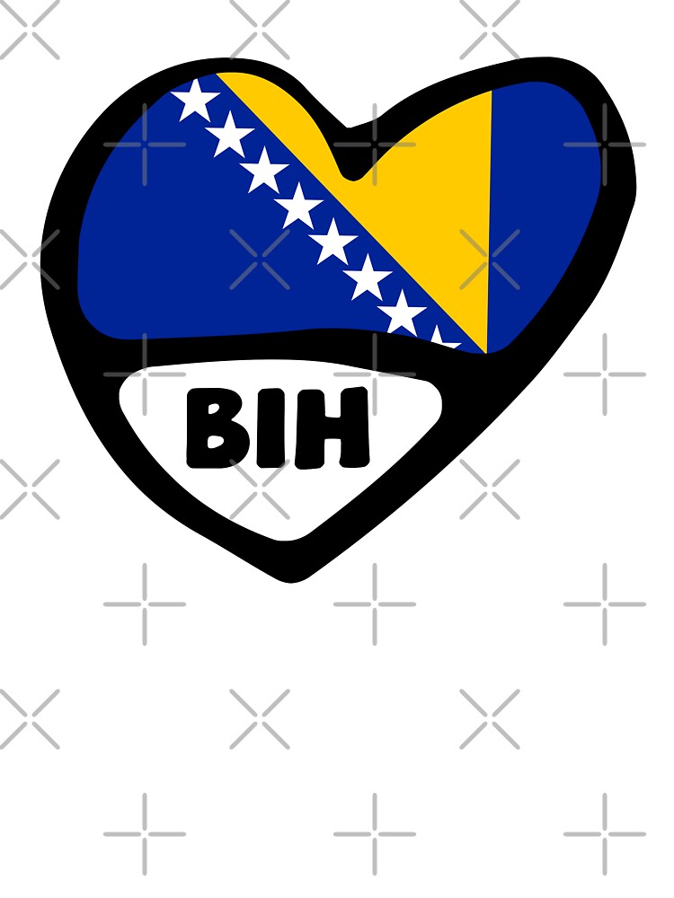Kinder T-Shirt for Sale mit Bosnien-Herzegowina-Ländercode-Flaggen-Herz  von Celticana