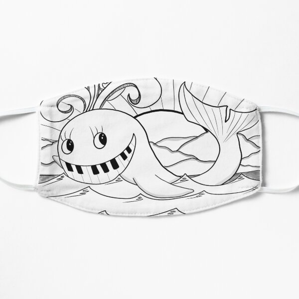 Piano Fish Flat Mask