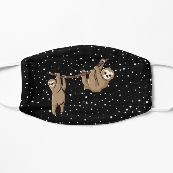 Happy Boho Sloth Mask Flat Mask