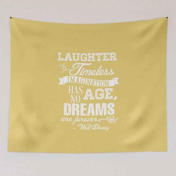 Item preview, Laughter is Timeless Quote in Belle Yellow designed and sold by Rainbows Galore.