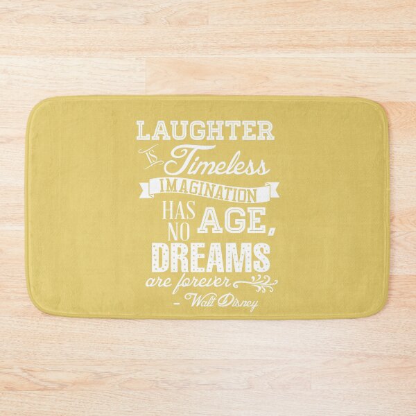 Item preview, Laughter is Timeless Quote in Belle Yellow designed and sold by Rainbows Galore.
