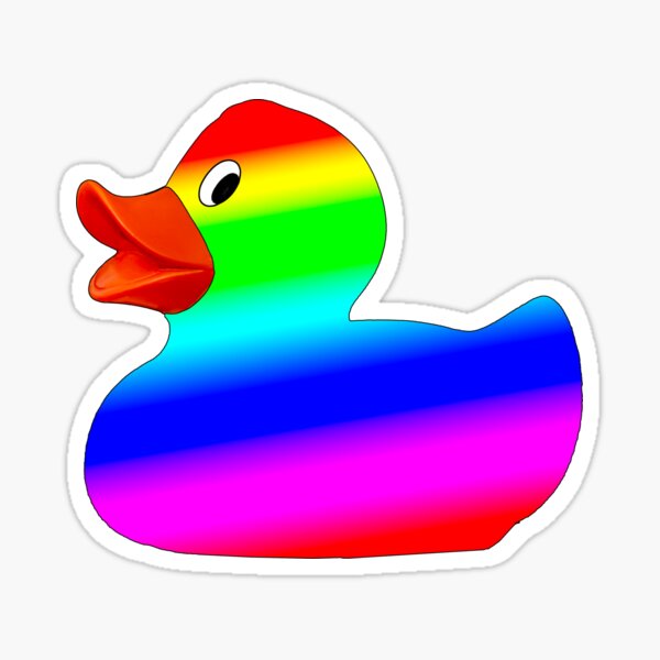 Item preview, Little rainbow duck designed and sold by OwlOccasions.