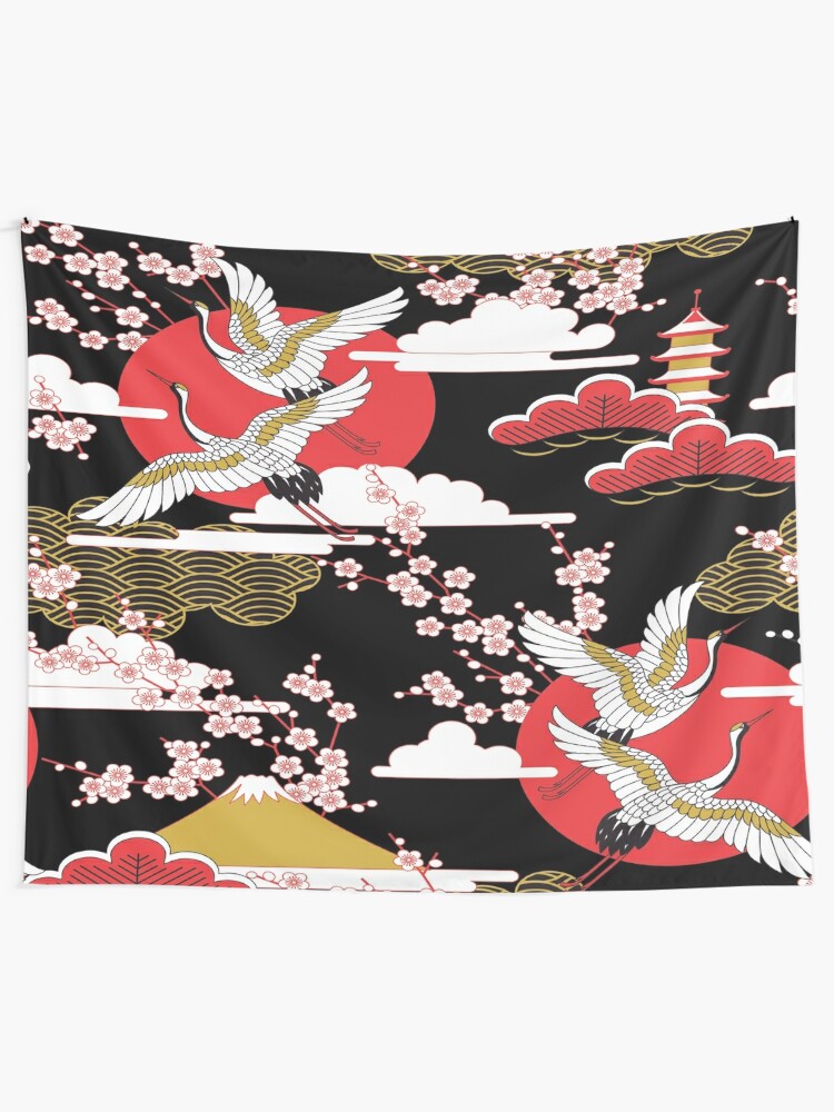 Alternate view of Asian Design 2 Tapestry