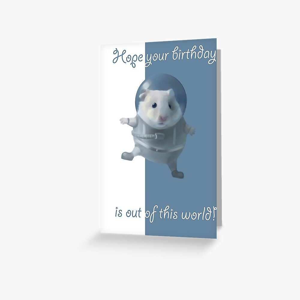 Hamster Astronaut Greeting Card