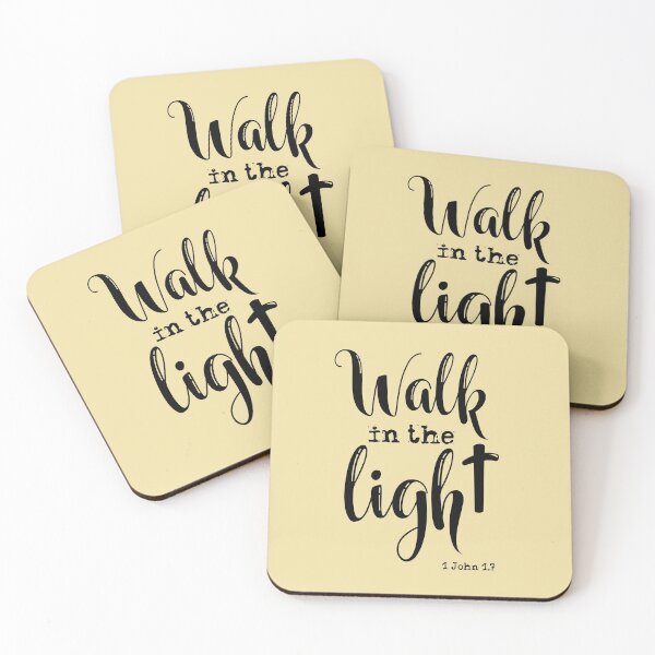 Item preview, Walk in the Light KJV Bible Verse designed and sold by motivateme.