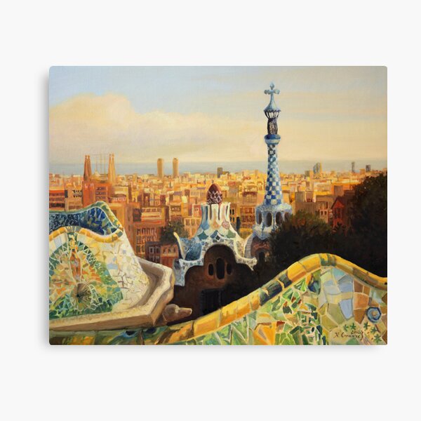 Park Guell Barcelona Spain 3.2 A Wall Art Canvas Picture Print