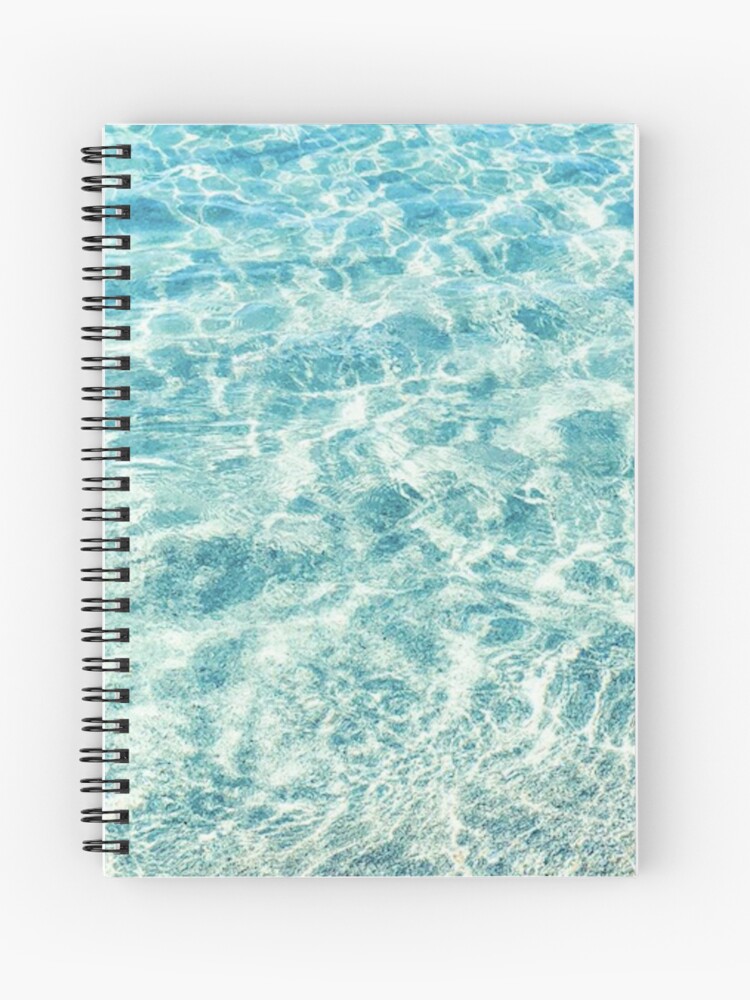 Blue Ocean Summer Beach Waves Spiral Notebook for Sale by ReichbournArt