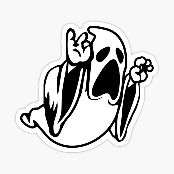 Ghost from Spelunky Sticker
