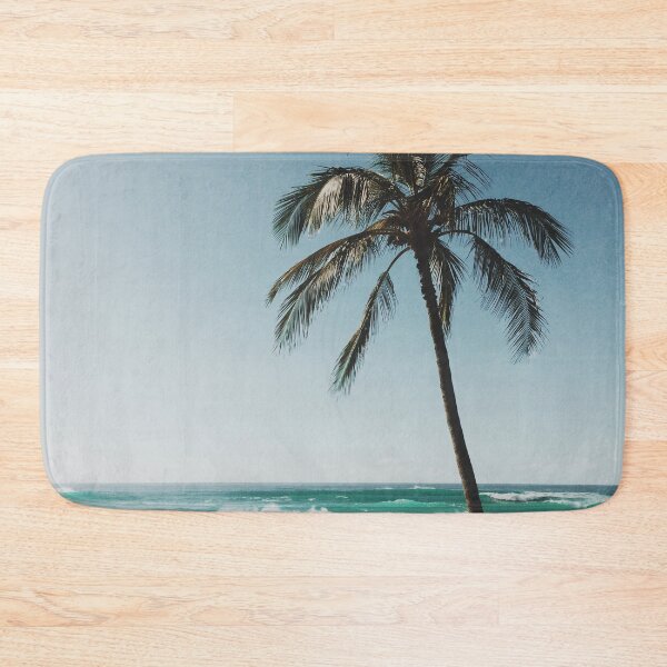 Coconut Palm Tree Silhouettes Exotic Island Summer Beach Art Area Rug Dark Coral Pale Pink Turquoise 24 x 72 Tropical Bathroom Mat Coconut Palm Tree Silhouettes Exotic Island Summer Beach Art Area Rug Dark Coral Pale Pink Turquoise 24 x 72 Tropical Bathroom Mat