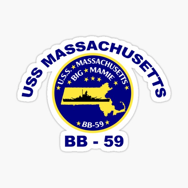 Artikel-Vorschau von USS Massachusetts (BB-59) Wappen, designt und verkauft von Nikki SpaceStuffPlus.