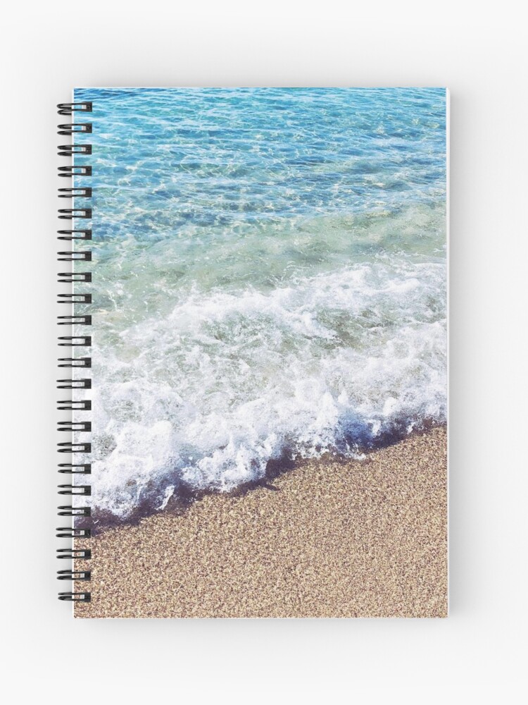 Turquoise Blue Ocean Shore Waves | Spiral Notebook