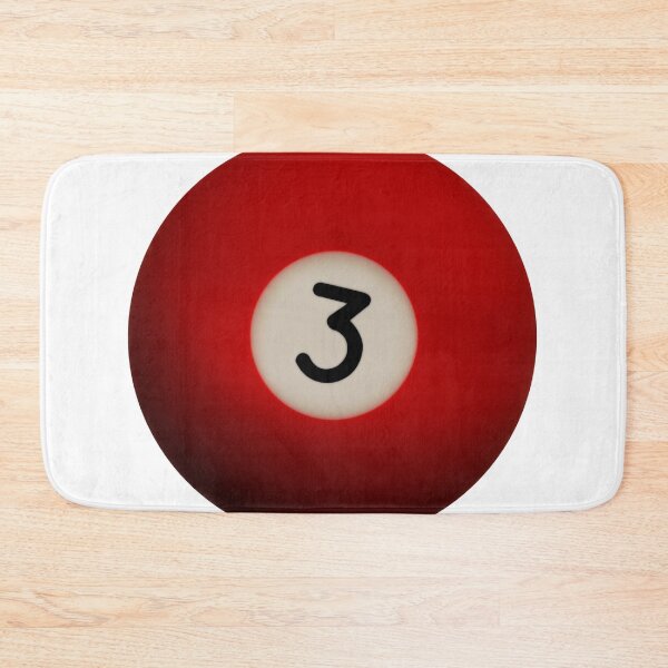 Item preview, Isolated red number 3 pool ball designed and sold by Phillip Thornton.