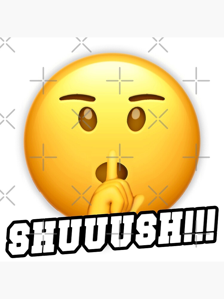 Shush Cursed Emoji | Art Board Print