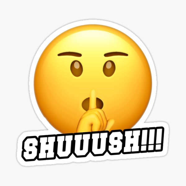 Shush Cursed Emoji Sticker for Sale by pepecharls