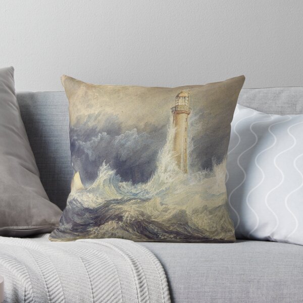 Bell Rock Lighthouse - J. M. W. Turner Throw Pillow