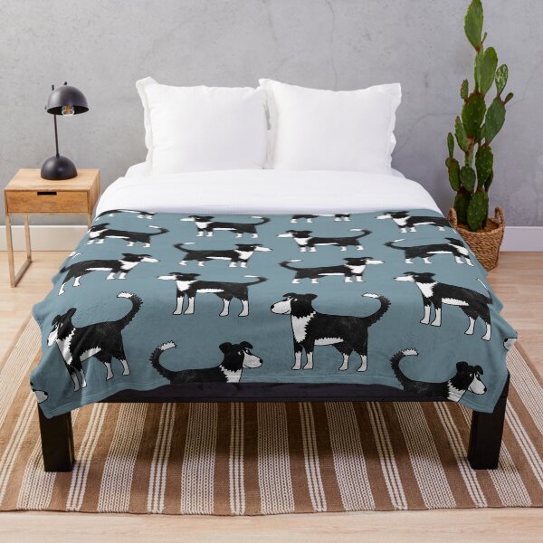 Border Collie Throw Blanket