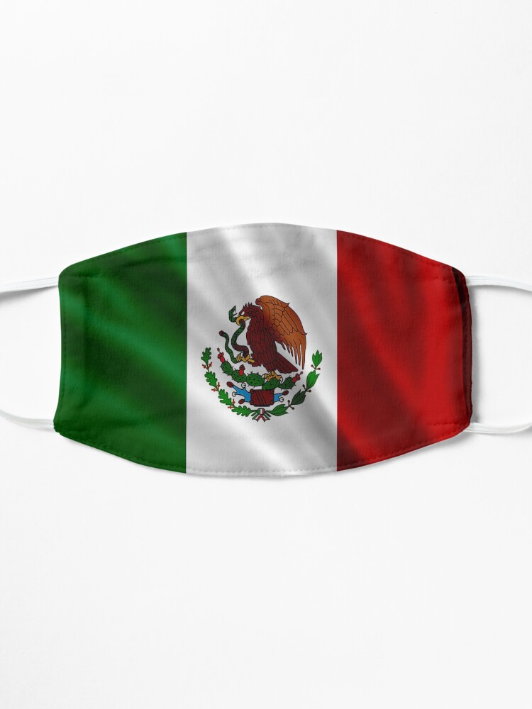 Alternate view of Mexico Flag Mask Mask