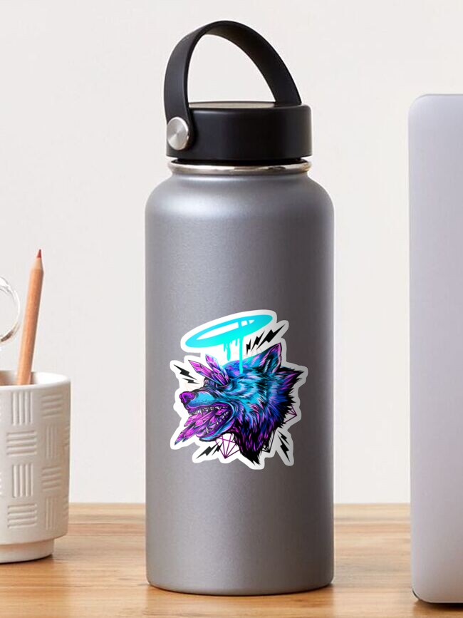 Thumbnail 1 von 3, Sticker, Kristallwolf designt und verkauft von retkikosmos.